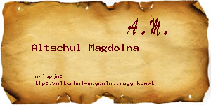 Altschul Magdolna névjegykártya