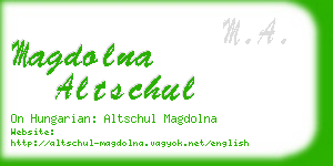 magdolna altschul business card